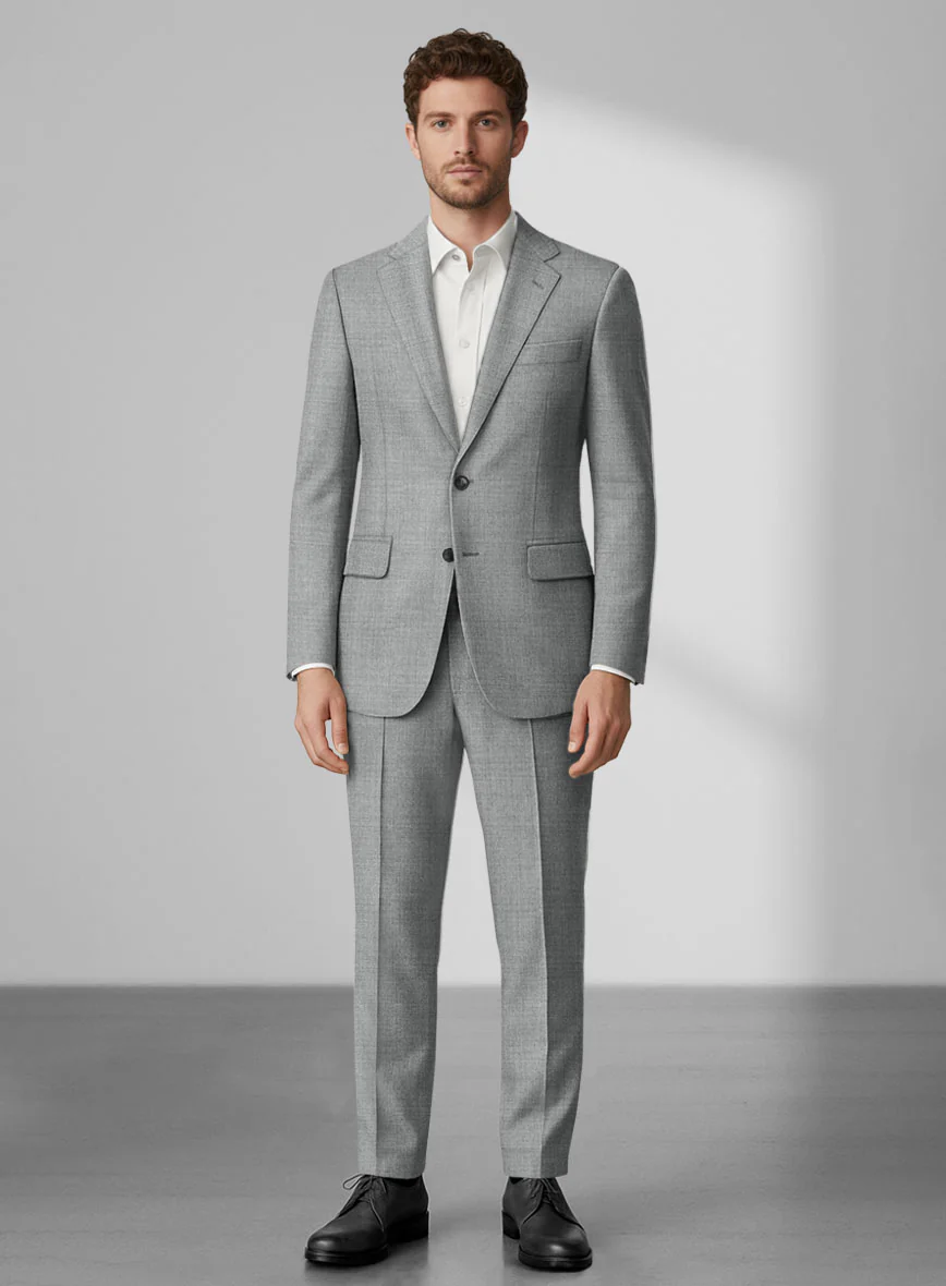 Loro Piana Zelander Light Gray Wool Suit