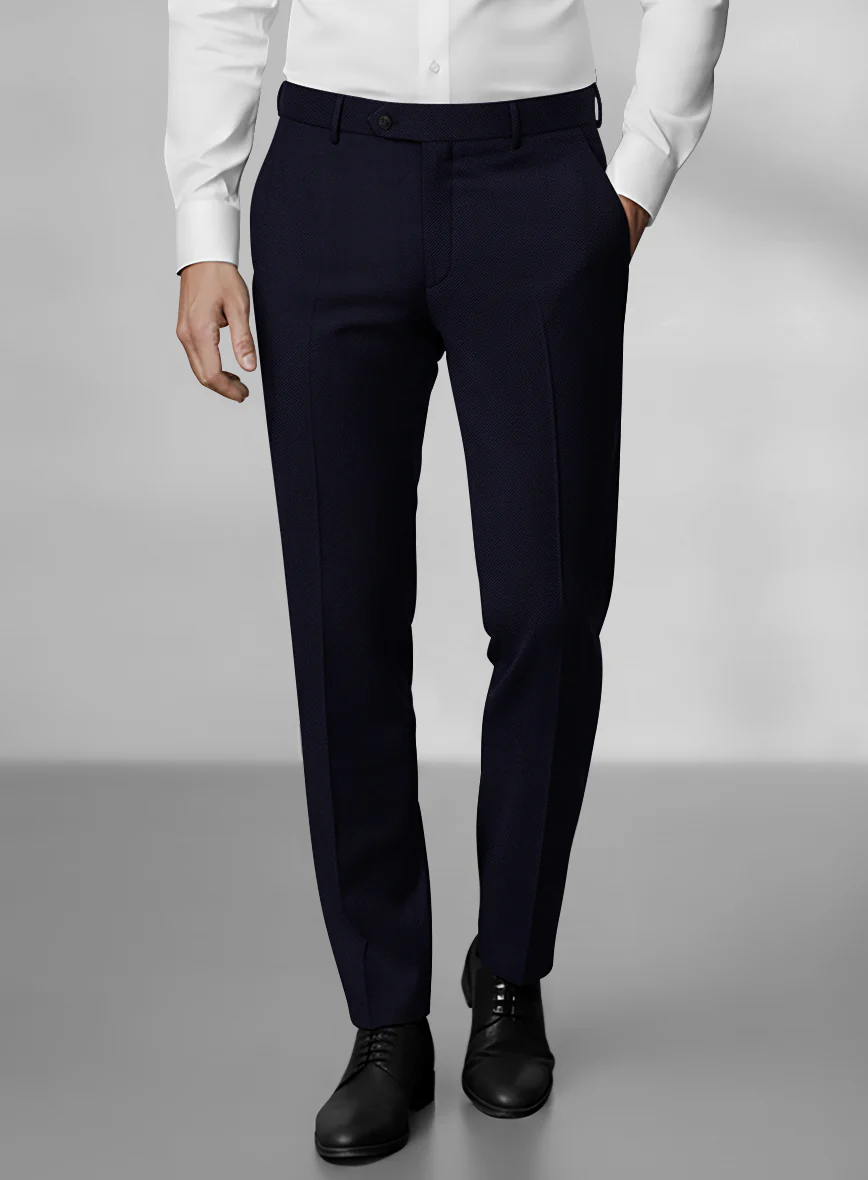 Loro Piana Zelander Navy Blue Wool Pants