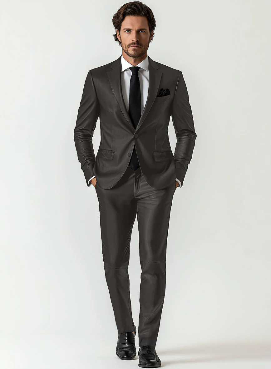 Louis Brown Leather Suit