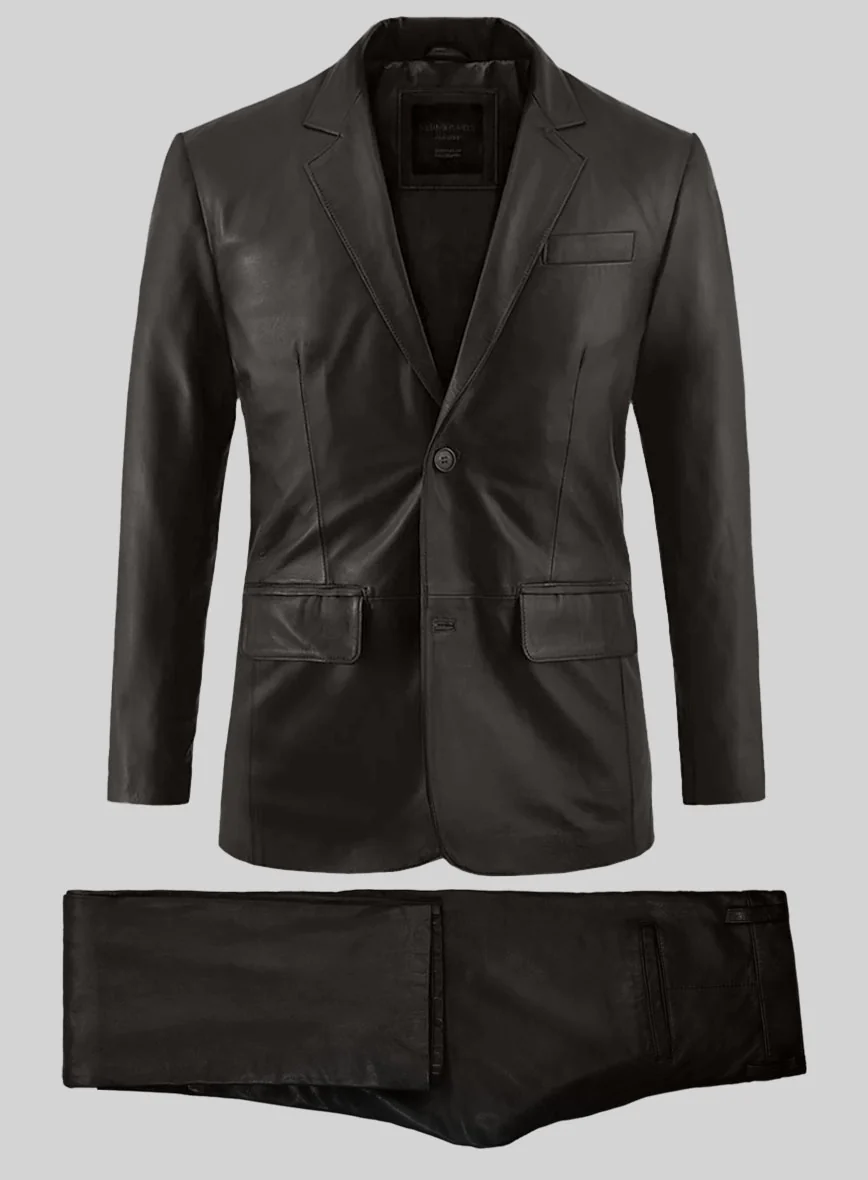 Louis Brown Leather Suit - Image 2