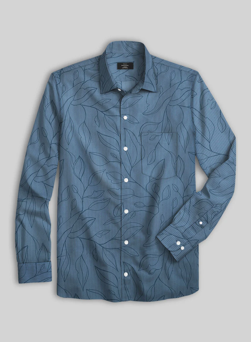 Lunar Leaf Cotton Lycra Shirt - Image 3