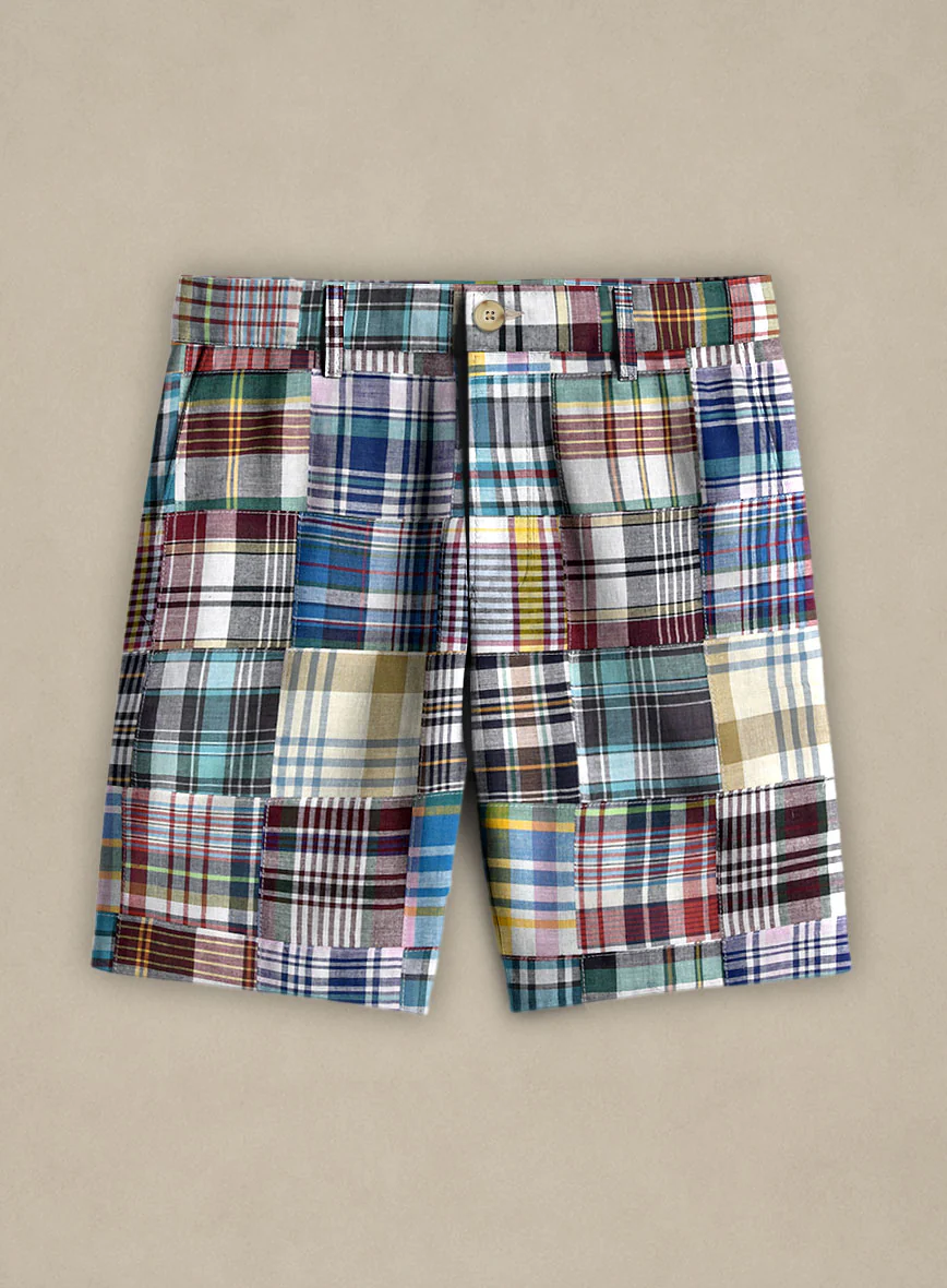 Madras Patchwork Shorts