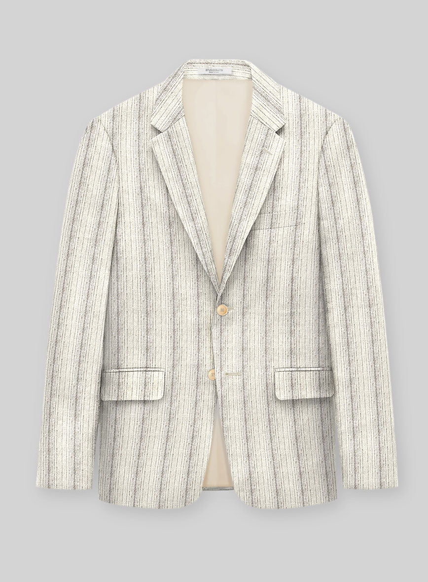 Maestro Baezz Stripe Linen Wool Silk Jacket