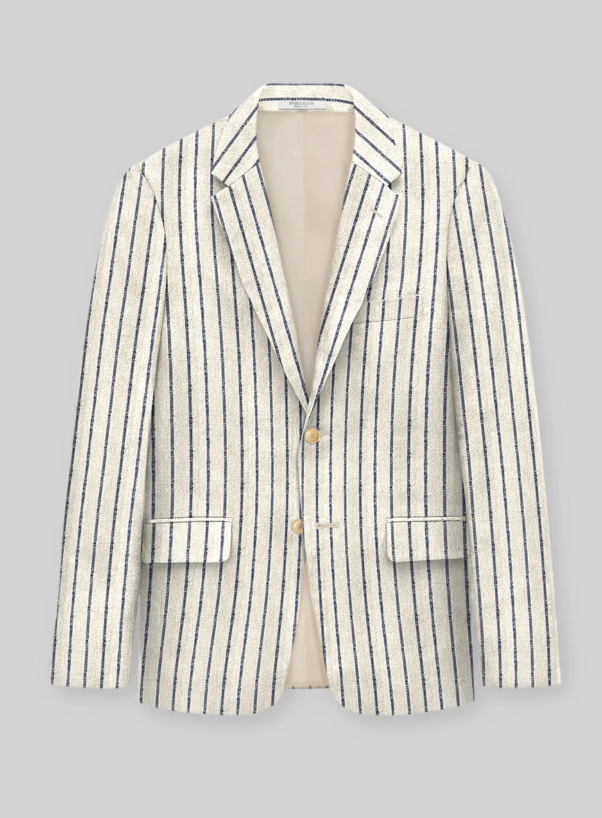Maestro Felea Stripe Linen Wool Silk Jacket