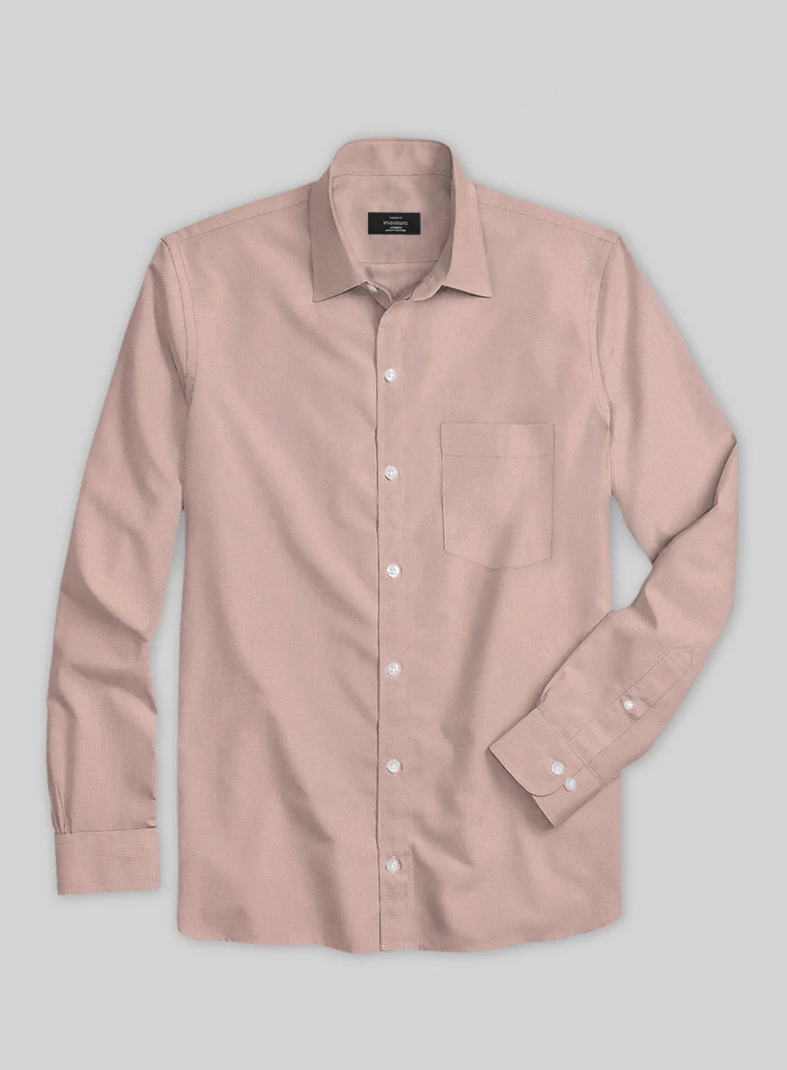 Man Pink Stretch Poplene Shirt - Image 3
