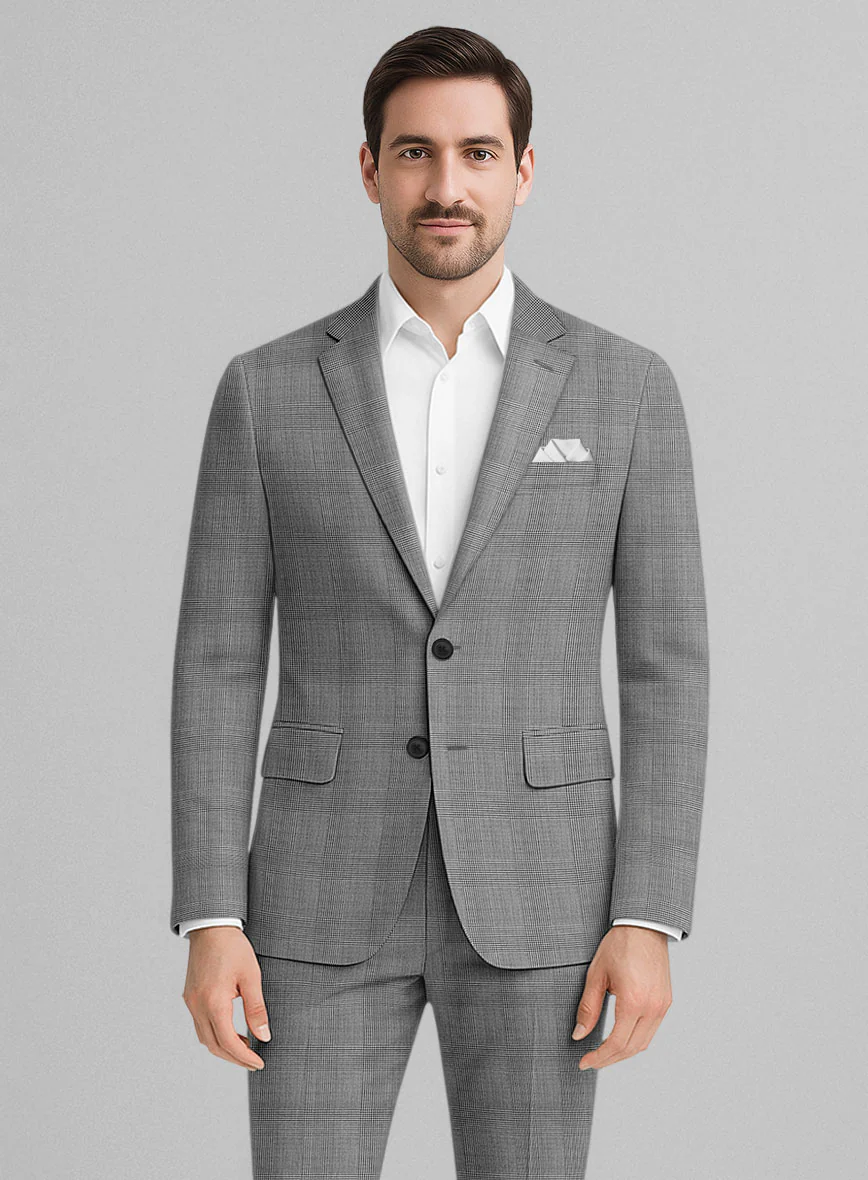 Marco Stretch Belluno Glen Wool Suit - Image 2