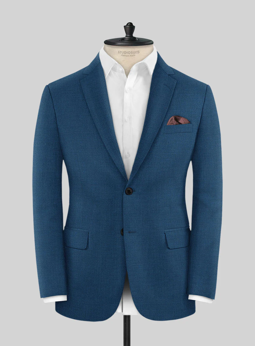 Marco Stretch Casa Blue Wool Suit - Image 3
