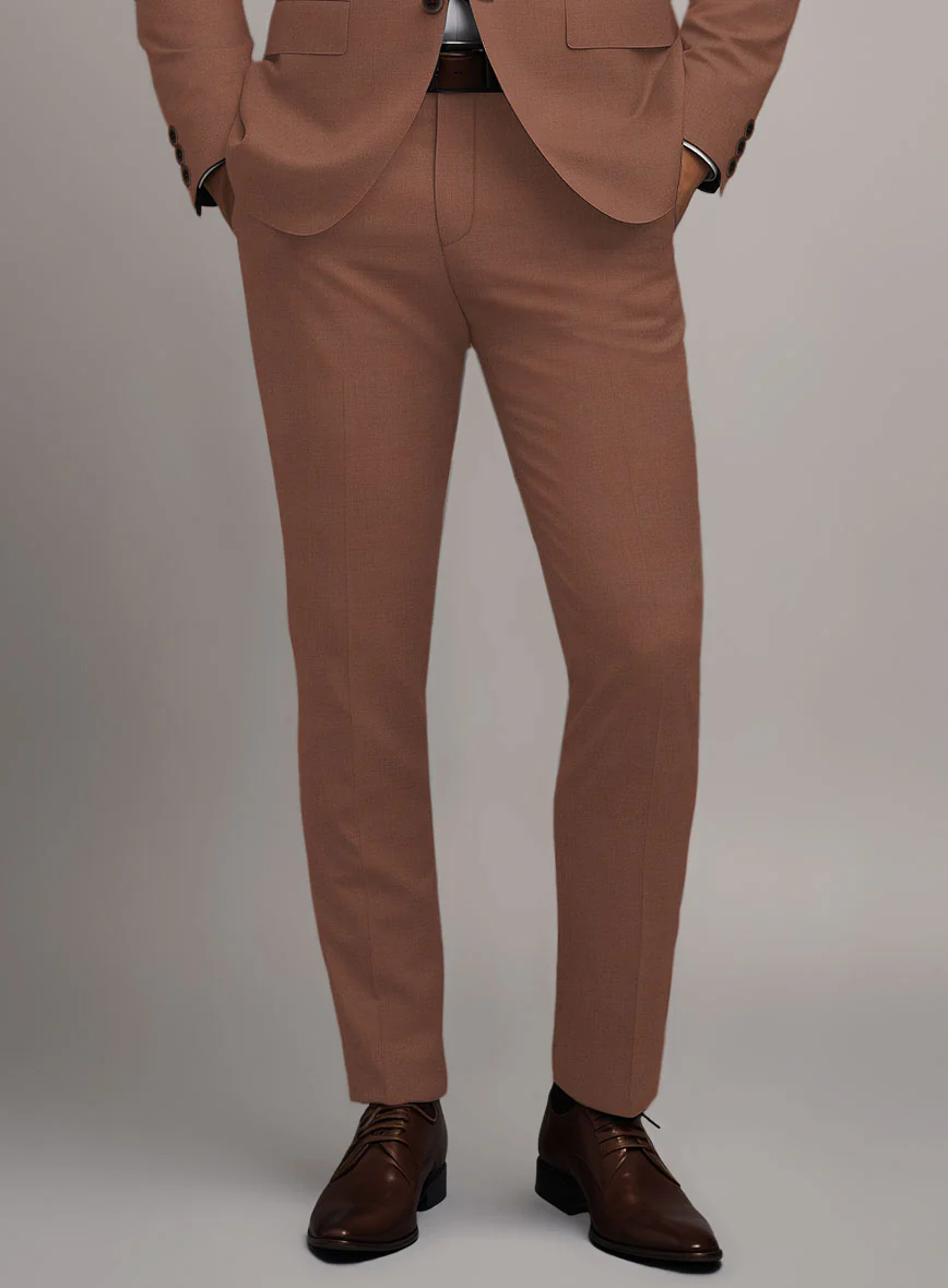 Marco Stretch Chestnut Wool Suit - Image 5
