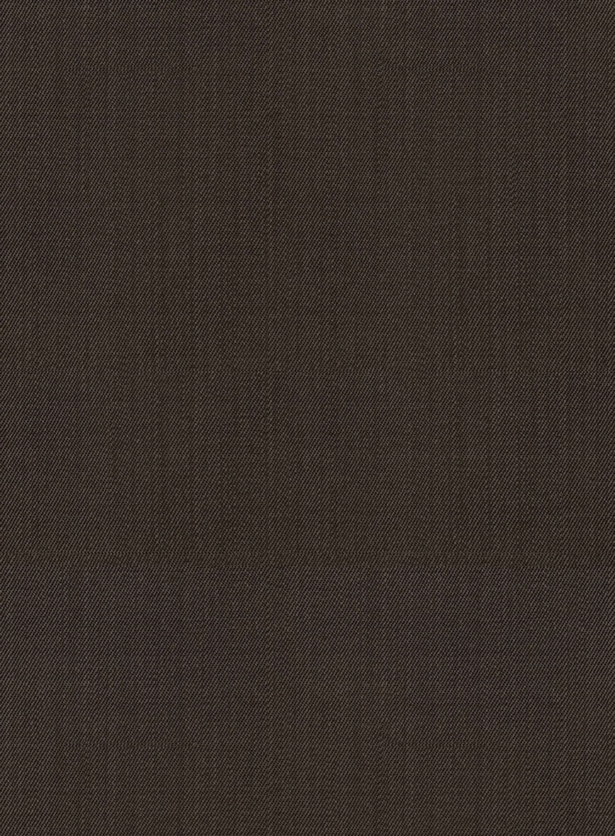 Marco Stretch Coffee Brown Wool Pants - Image 3