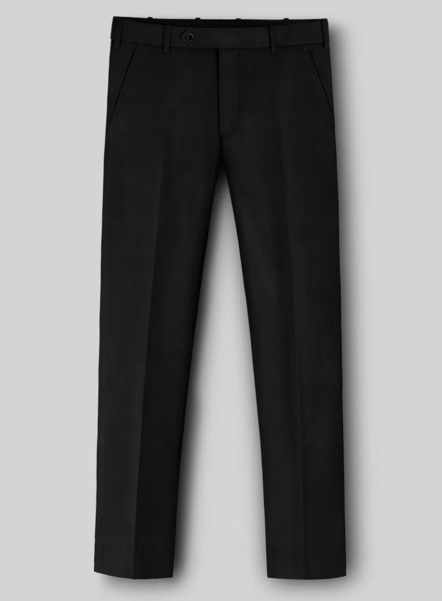 Marco Stretch Deep Black Wool Suit - Image 4