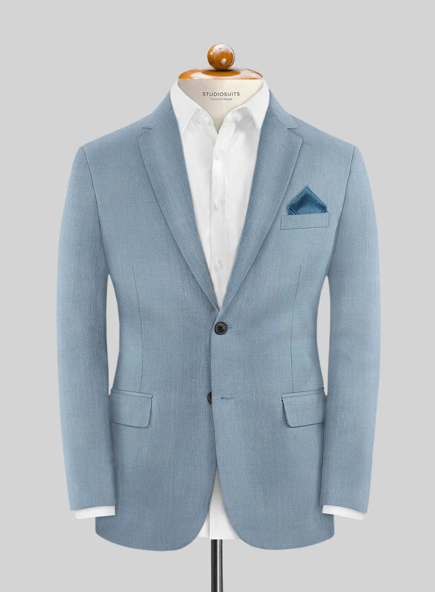 Marco Stretch Ebony Blue Wool Jacket