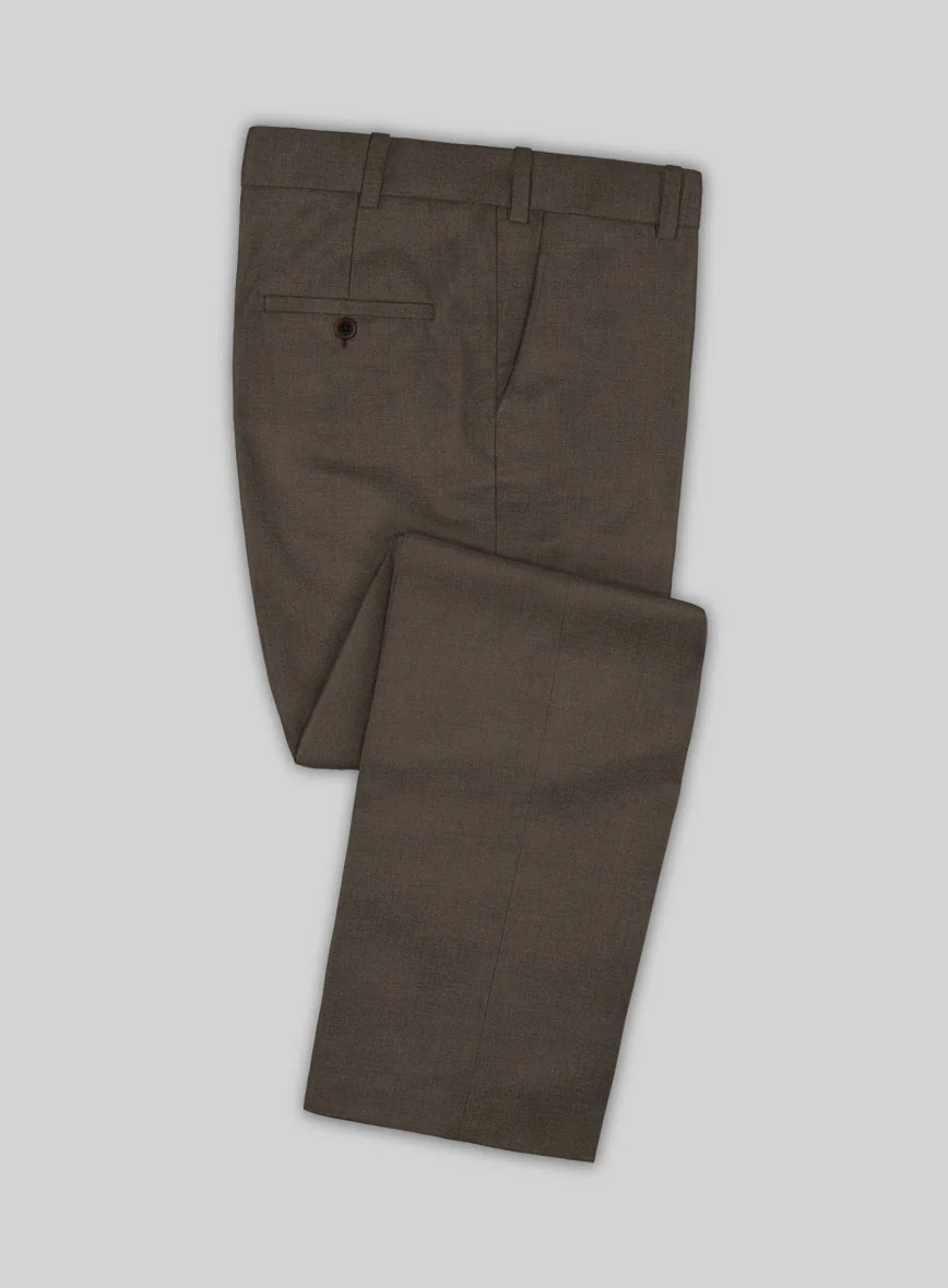 Marco Stretch Mud Brown Wool Suit - Image 6