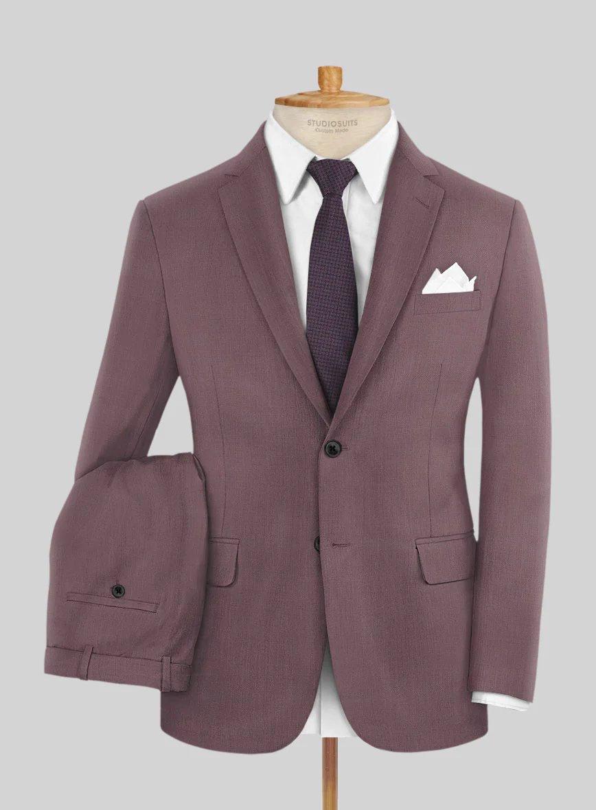 Marco Stretch Mystic Mauve Wool Suit