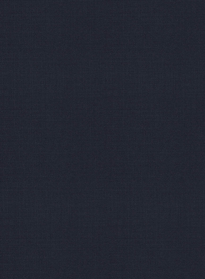 Marco Stretch Navy Blue Wool Pants - Image 3