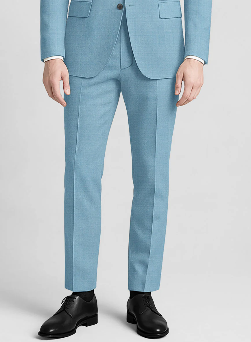 Marco Stretch Pastel Blue Wool Pants