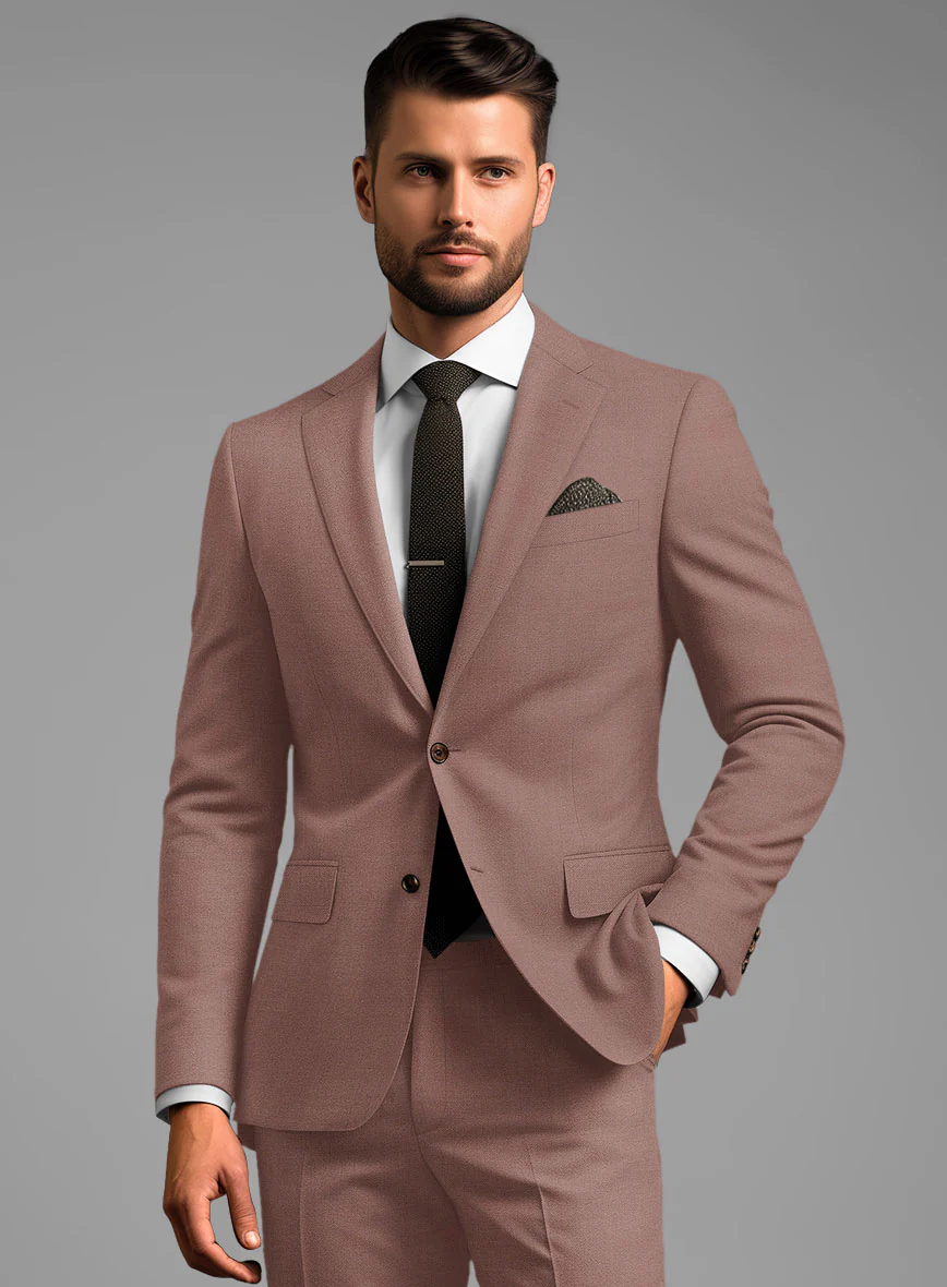 Marco Stretch Rose Taupe Wool Jacket - Image 2