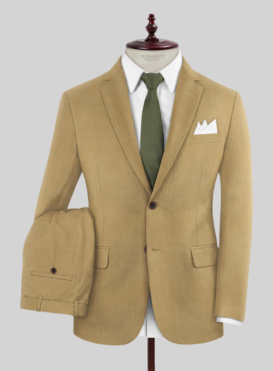 Marco Stretch Sand Brown Wool Suit