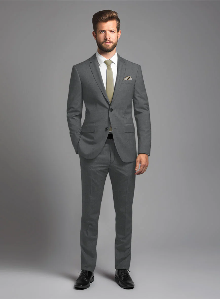 Marco Stretch Steel Gray Wool Suit