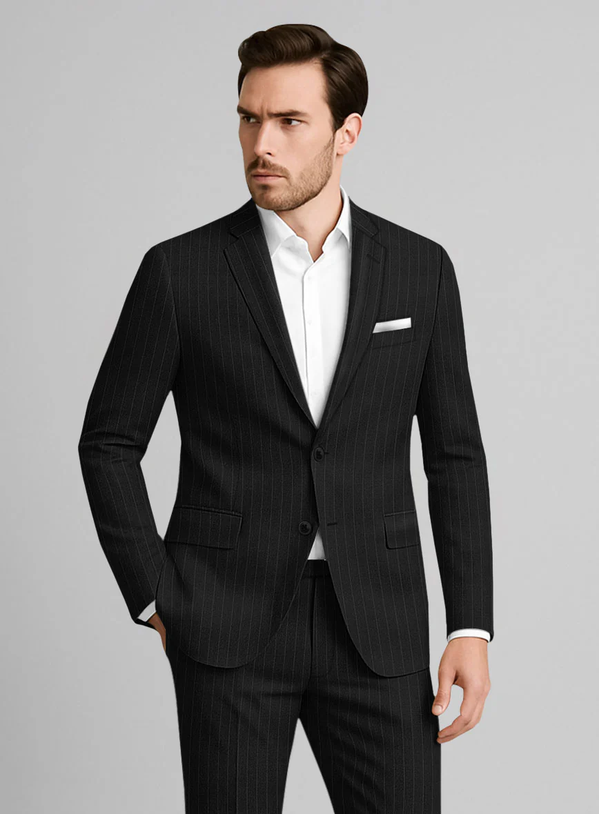 Marco Stretch Tenuzio Pinstripe Wool Jacket - Image 2