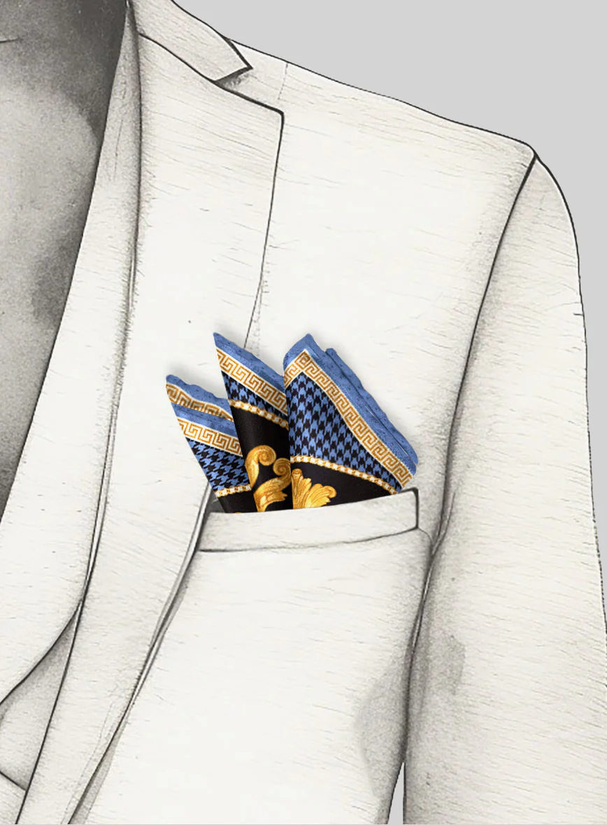 Medallion Silk Pocket Square - Image 4