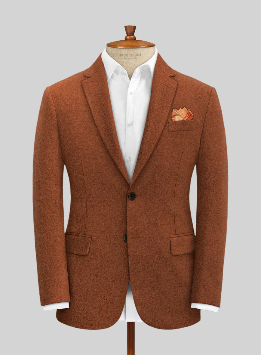 Melange Rust Tweed Jacket - Image 2