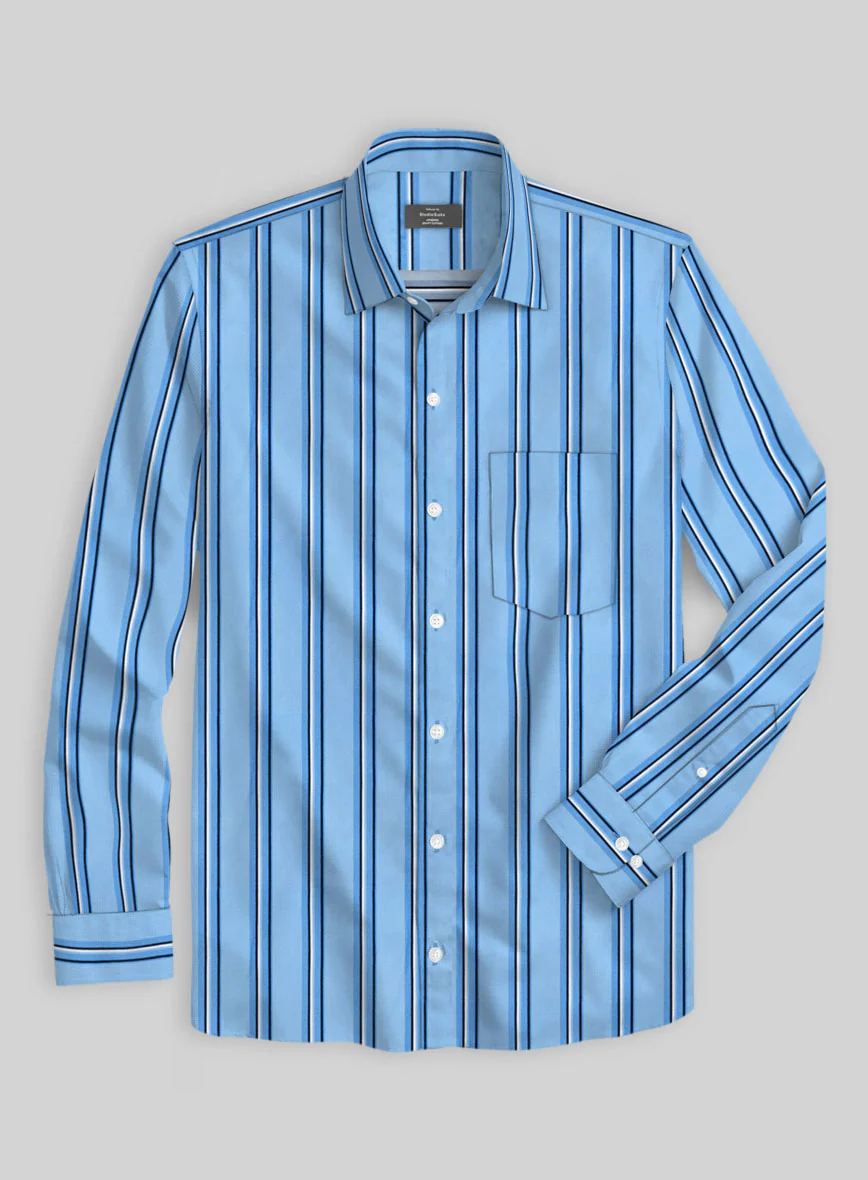 Metro Stripe Organic Cotton Shirt - Image 2