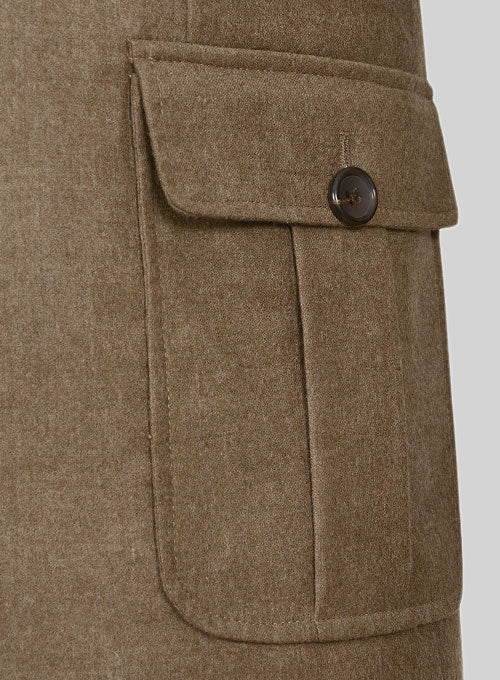 Mid Brown Flannel Wool Danish Style Sports Coat - Image 5