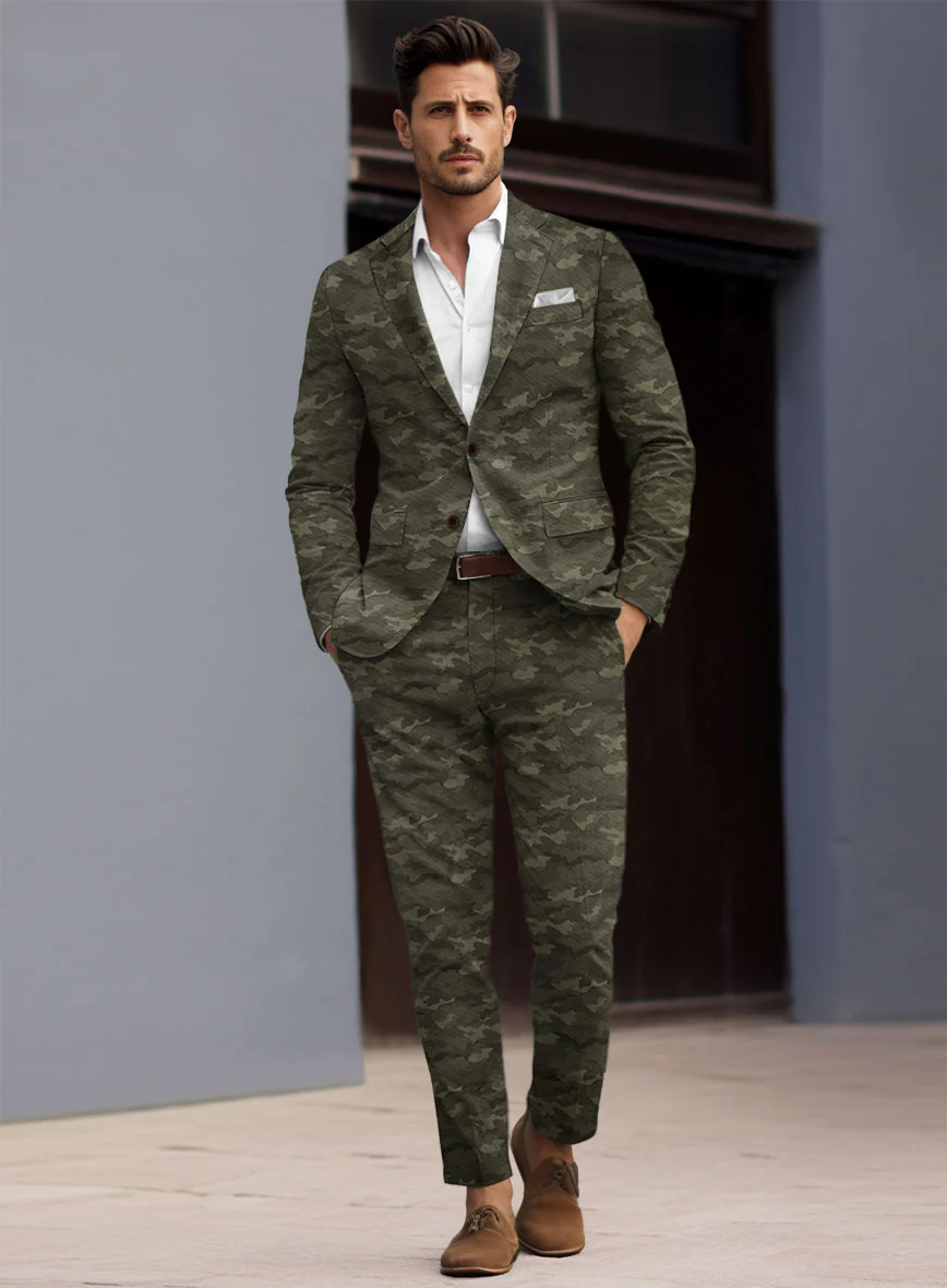 Modern Green Camo Suit - Image 2