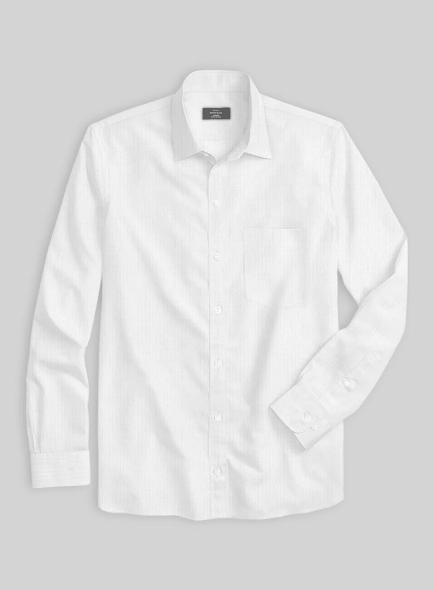 Moonlight Herringbone Cotton Shirt - Image 2