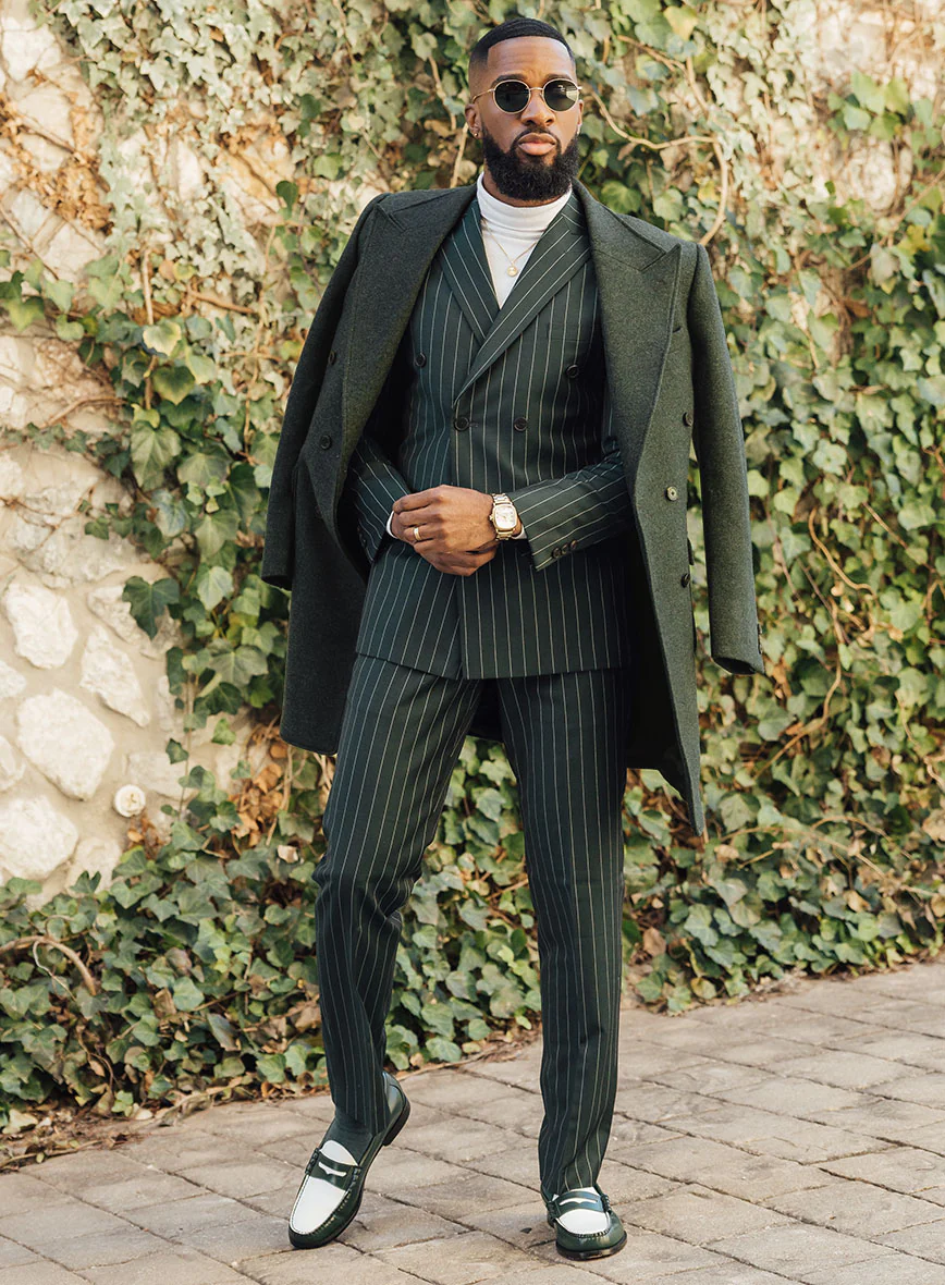 Musto Green Heavy Tweed Overcoat - Image 4