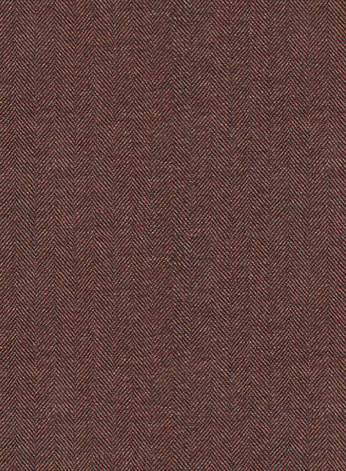 Mute Wine Herringbone Tweed Double Breasted Jacket - Image 2