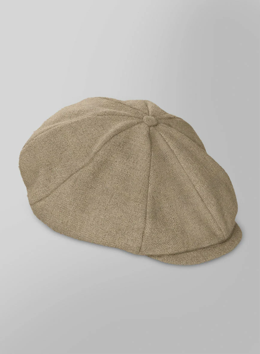 Naples Barista Beige Tweed Newsboy Cap - Image 3