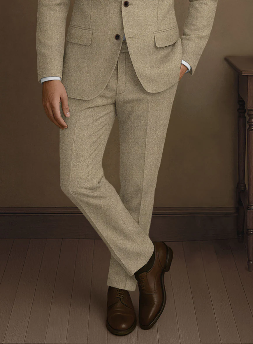 Naples Barista Beige Tweed Suit - Image 6