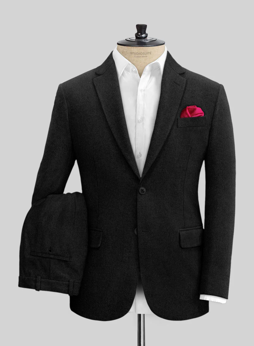 Naples Black Tweed Suit - Image 2