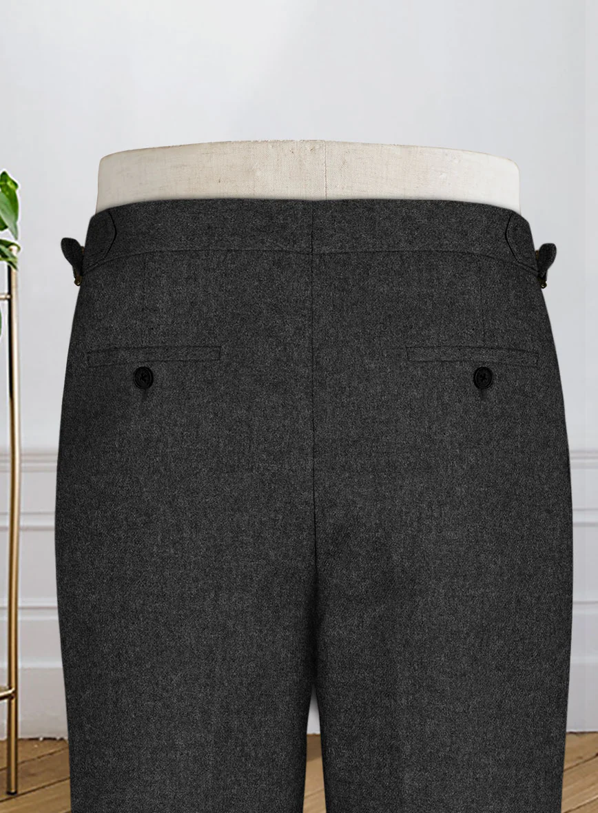 Naples Charcoal Highland Tweed Trousers - Image 4