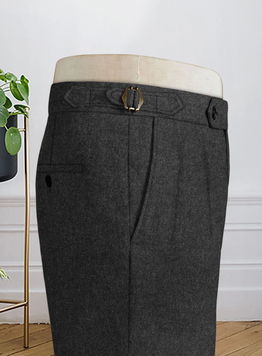 Naples Charcoal Highland Tweed Trousers - Image 5