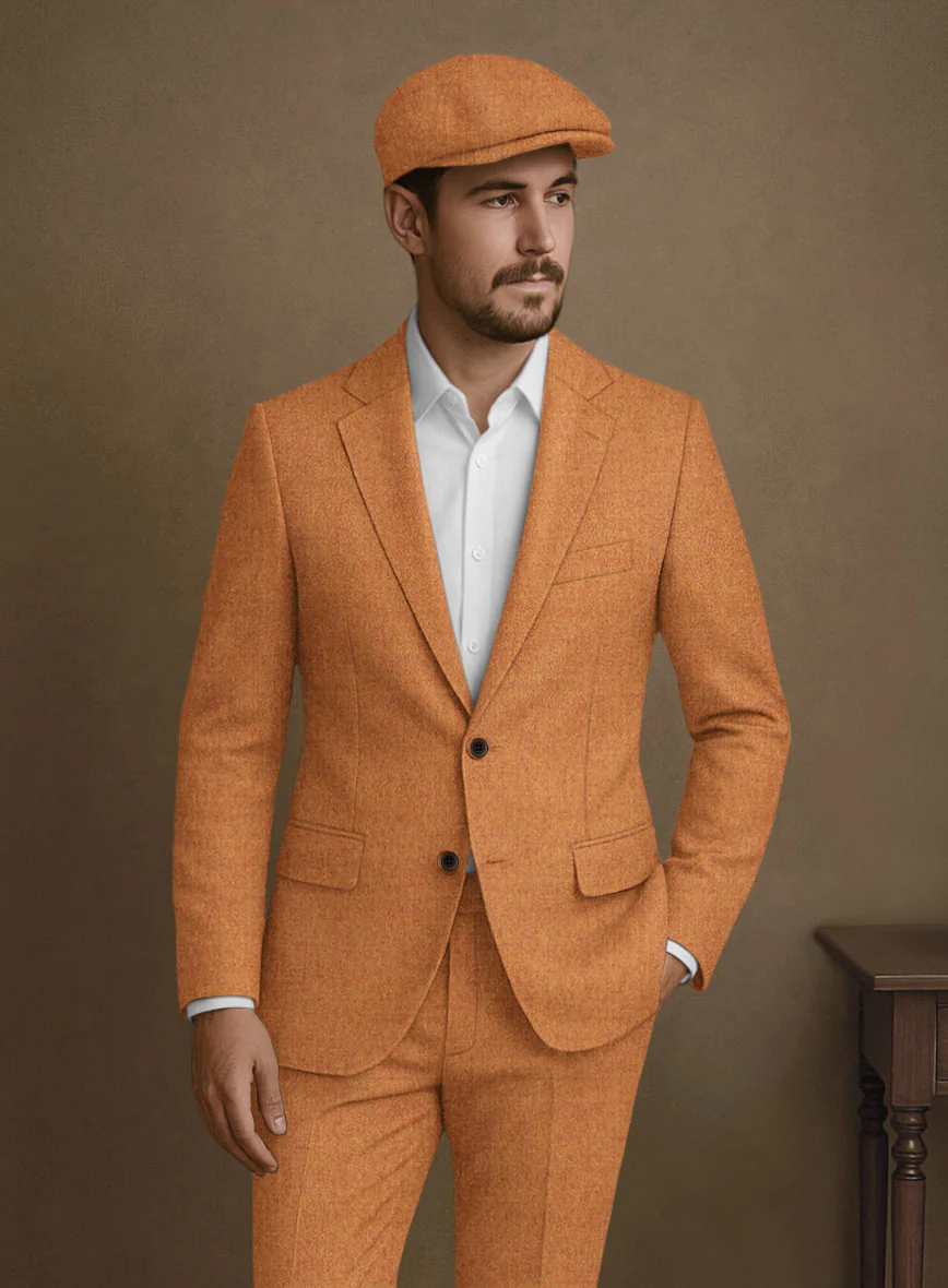 Naples Cocktail Orange Tweed Suit - Image 4