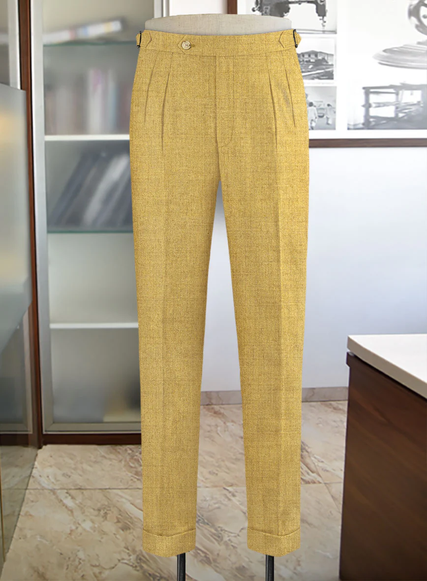 Naples Cocktail Yellow Highland Tweed Trousers