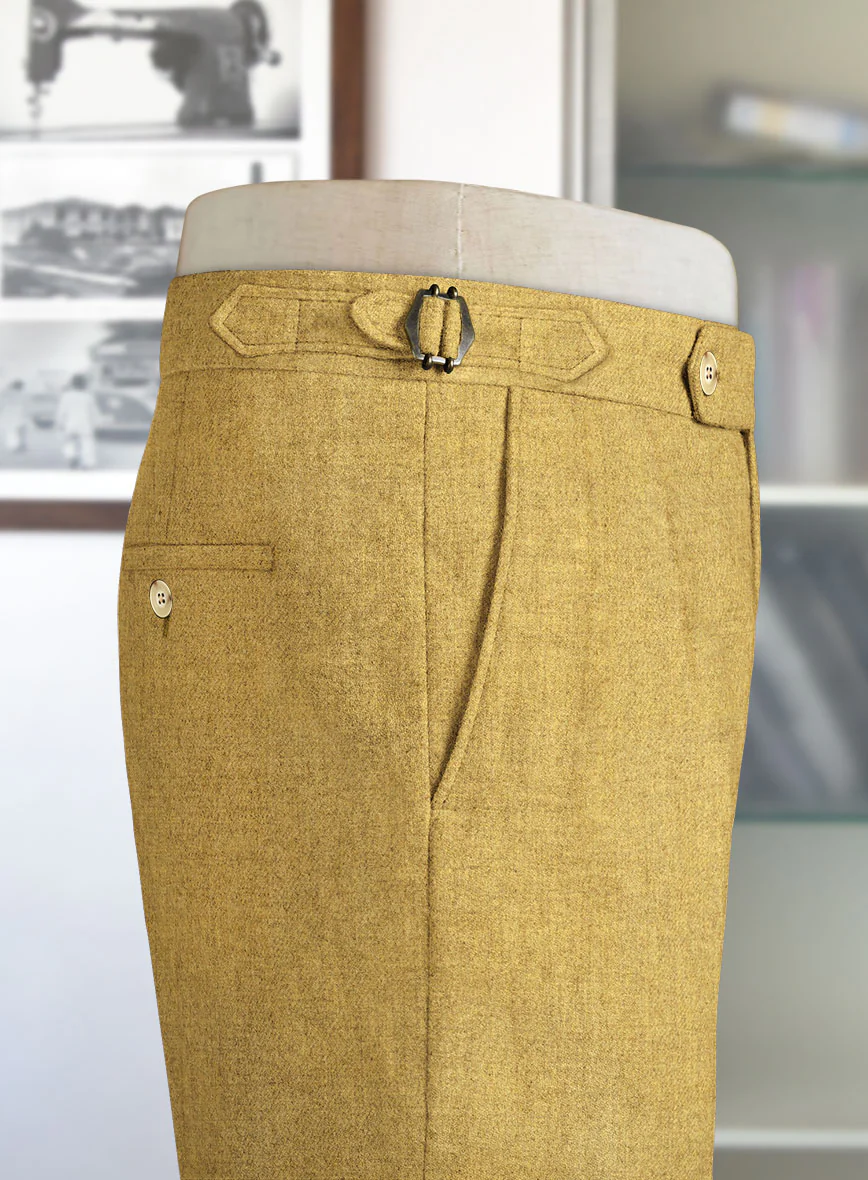 Naples Cocktail Yellow Highland Tweed Trousers - Image 4