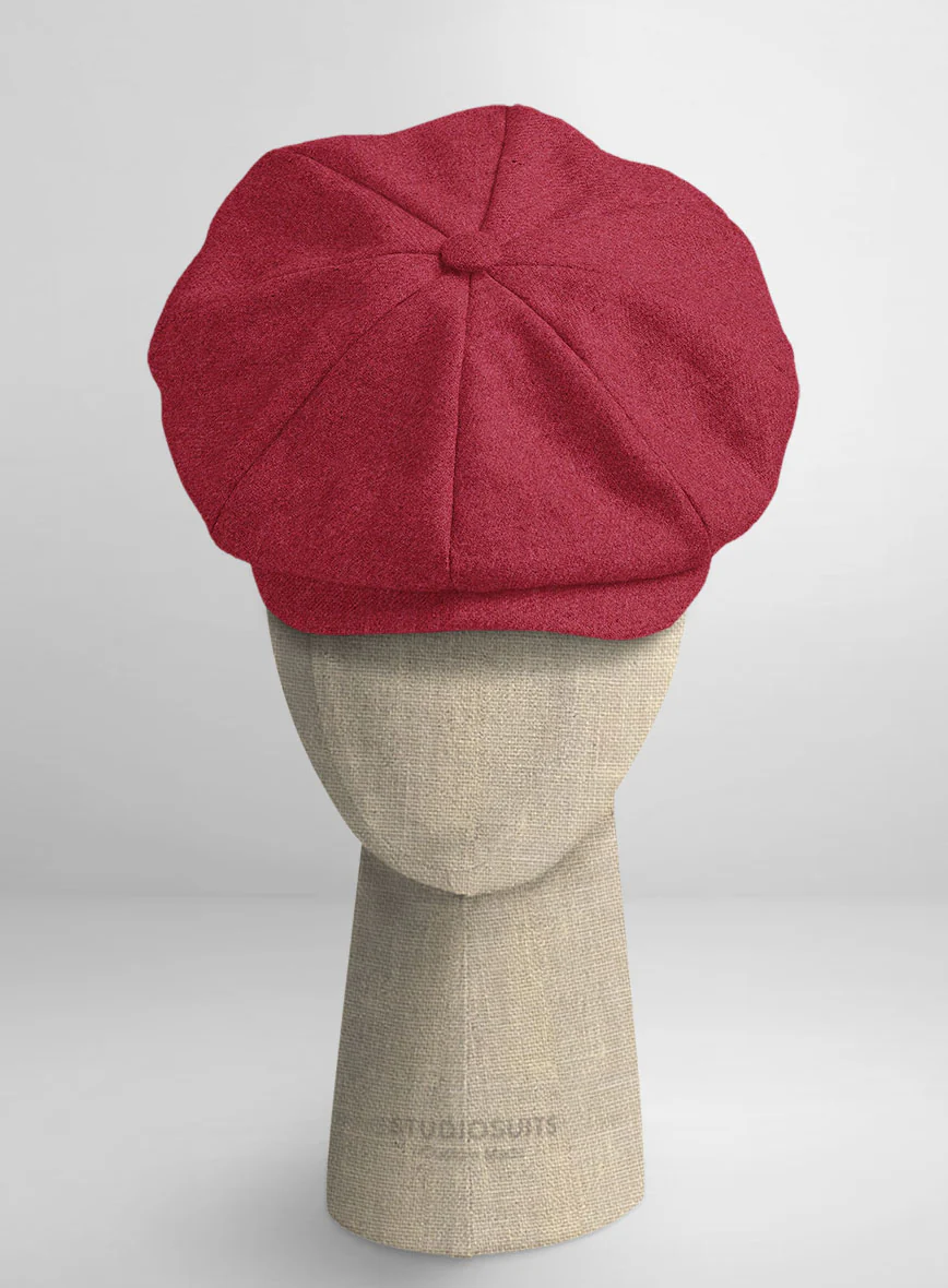 Naples Coral Pink Tweed Newsboy Cap