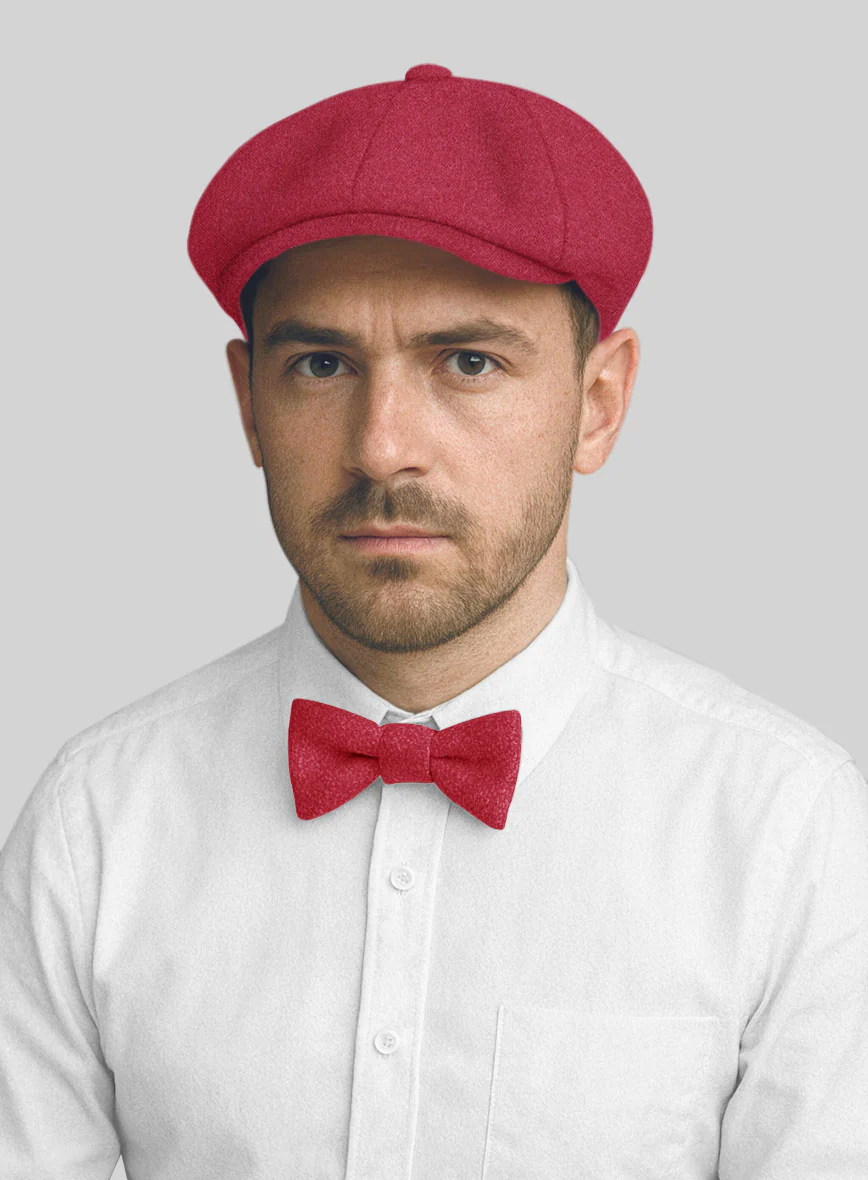 Naples Coral Pink Tweed Newsboy Cap - Image 2