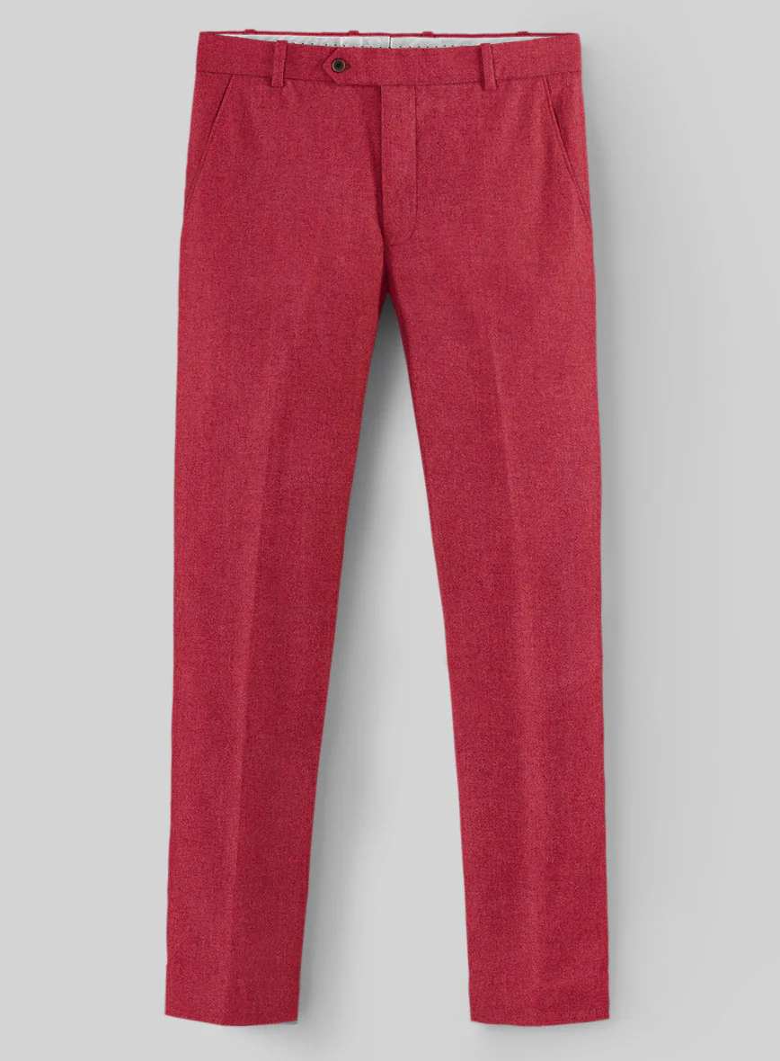 Naples Coral Pink Tweed Pants