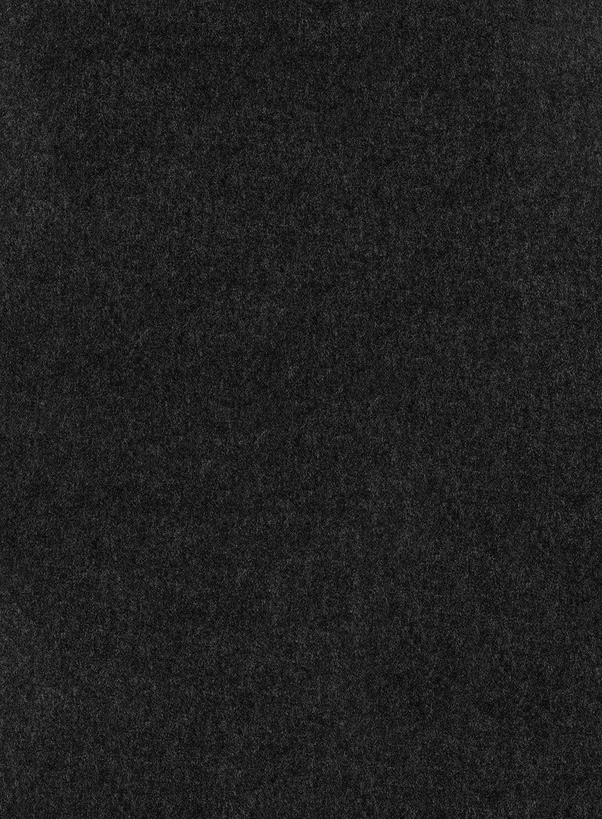 Naples Dark Charcoal Tweed Pea Coat - Image 3