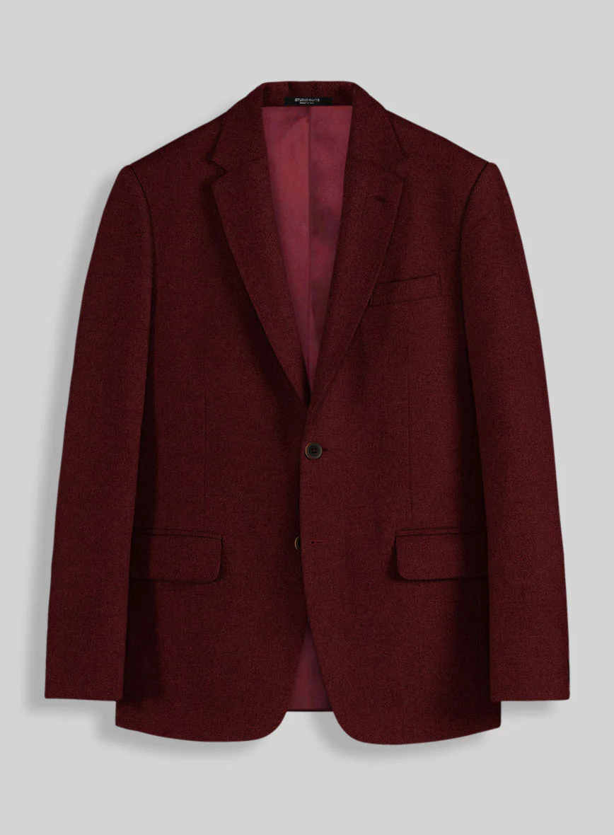 Naples Dark Scarlet Tweed Suit - Image 4
