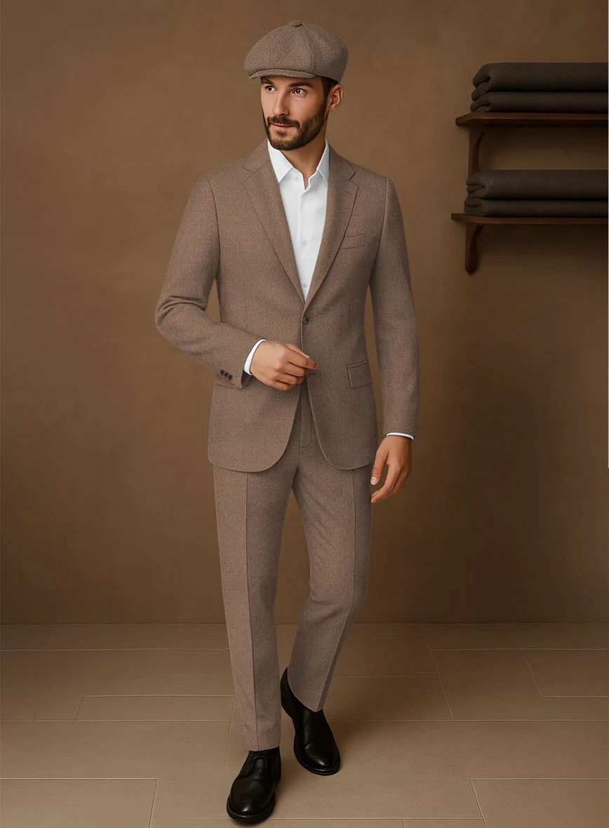 Naples Dolce Brown Tweed Suit