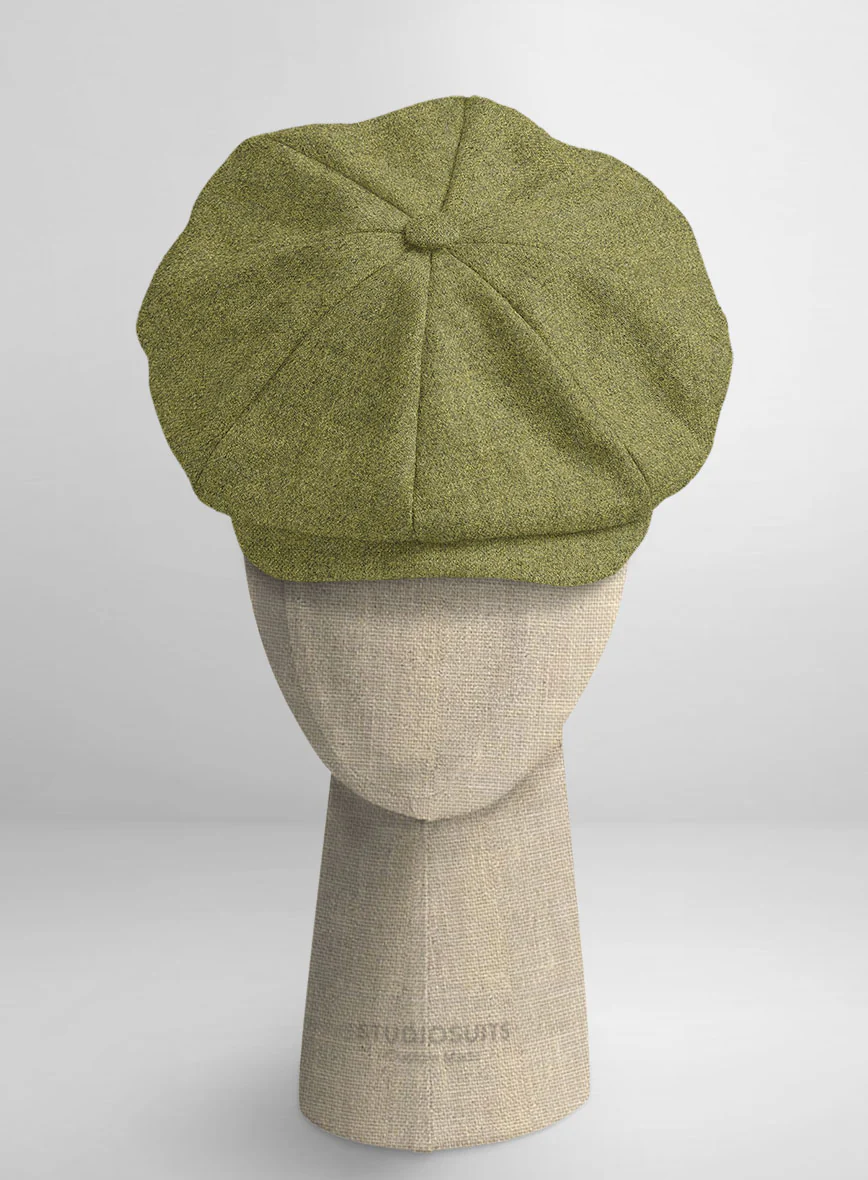 Naples Festa Green Tweed Newsboy Cap