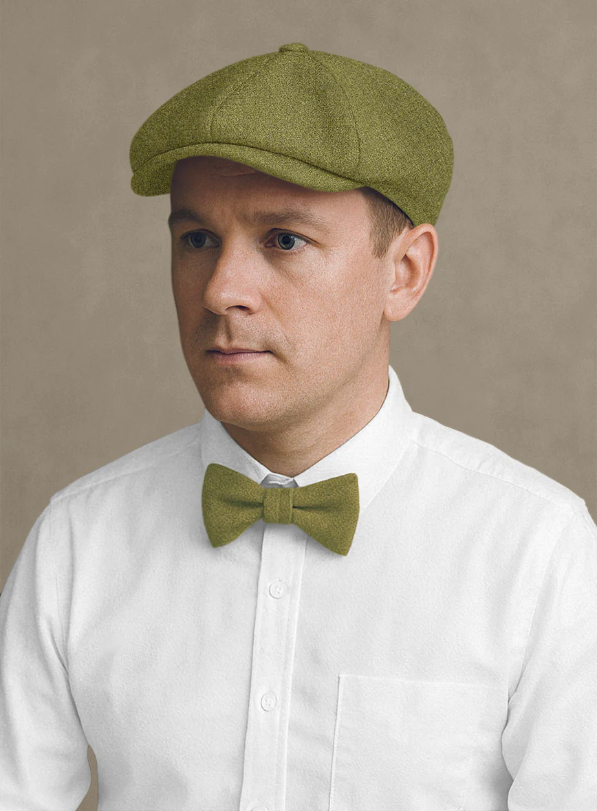 Naples Festa Green Tweed Newsboy Cap - Image 2