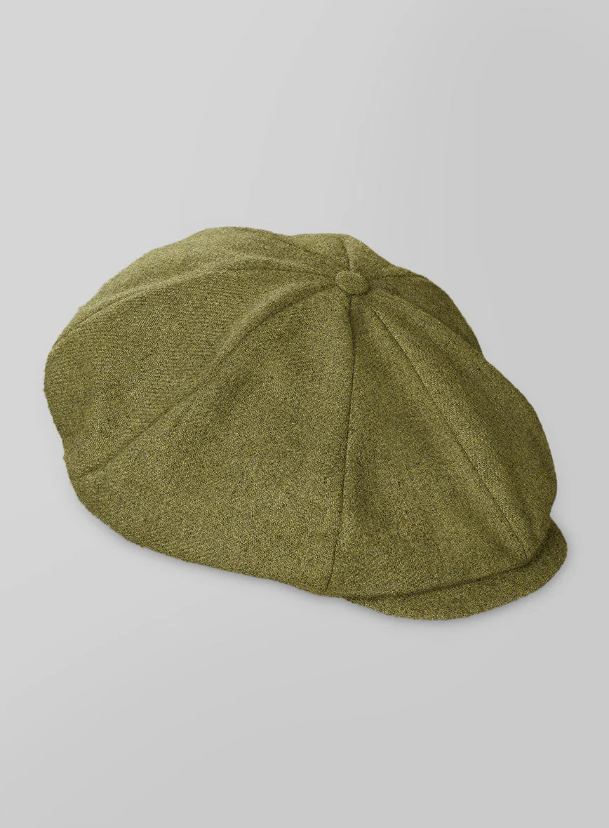 Naples Festa Green Tweed Newsboy Cap - Image 3