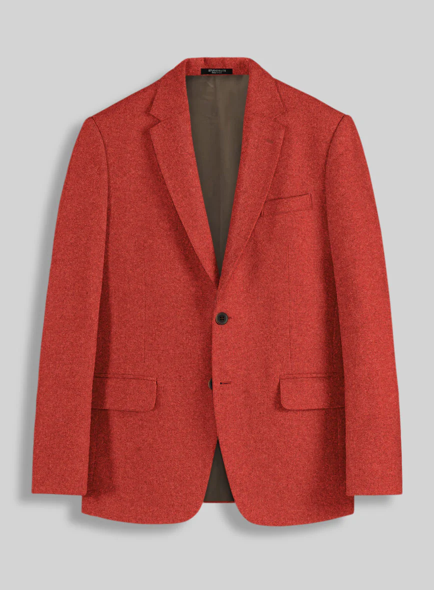 Naples Fiery Orange Tweed Jacket
