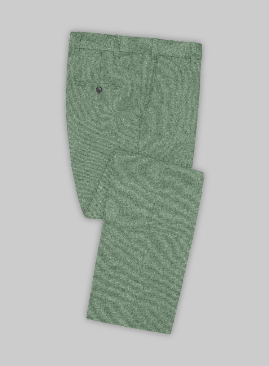 Naples Gabbana Green Tweed Pants